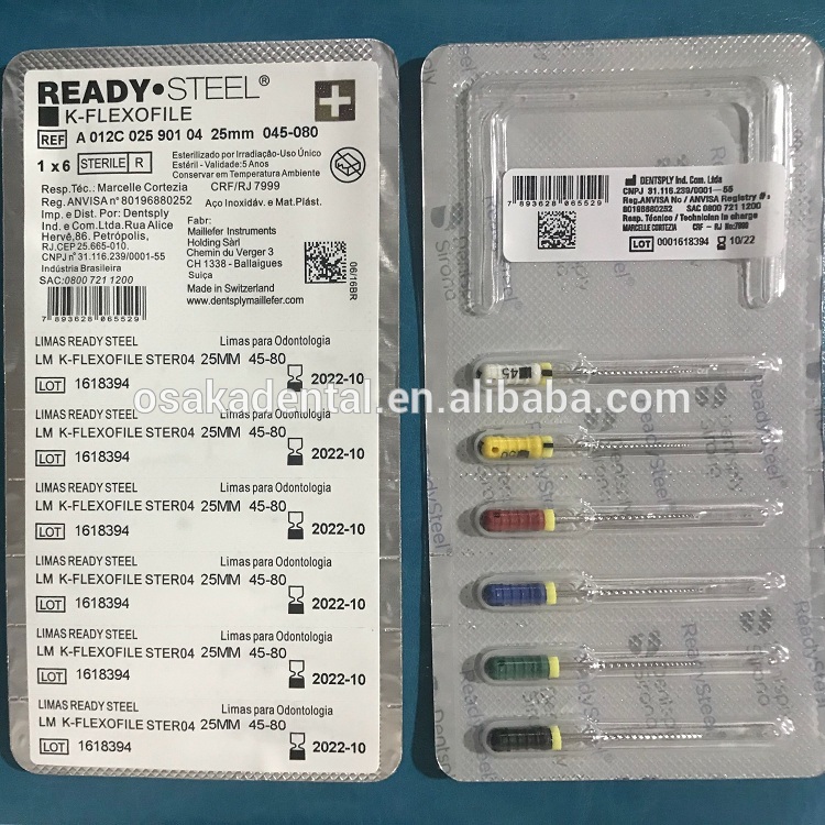 Упаковка DSB sirona K Файлы корневого канала Flexo Files / Стоматологические файлы K