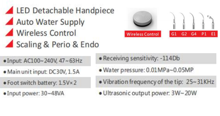 Стоматологический ультразвуковой скалер со светодиодом и бутылкой с водой