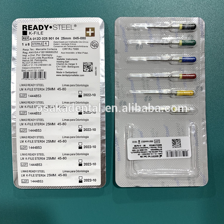 2019 новые файлы пользы руки корневого канала файлов упаковки K для зубоврачебного