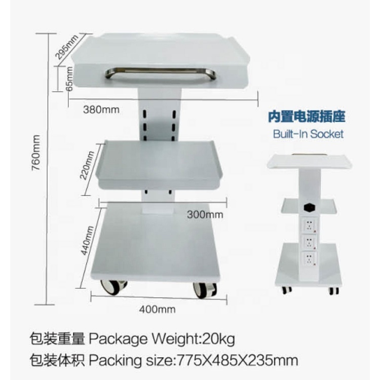 Горячая распродажа встроенная розетка Стоматологическая портативная тележка